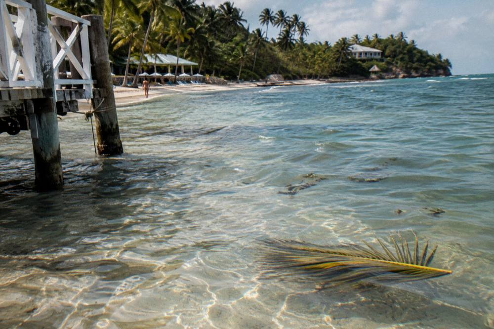 Sunlight on gentle ripples in clear shallow water above pale sand